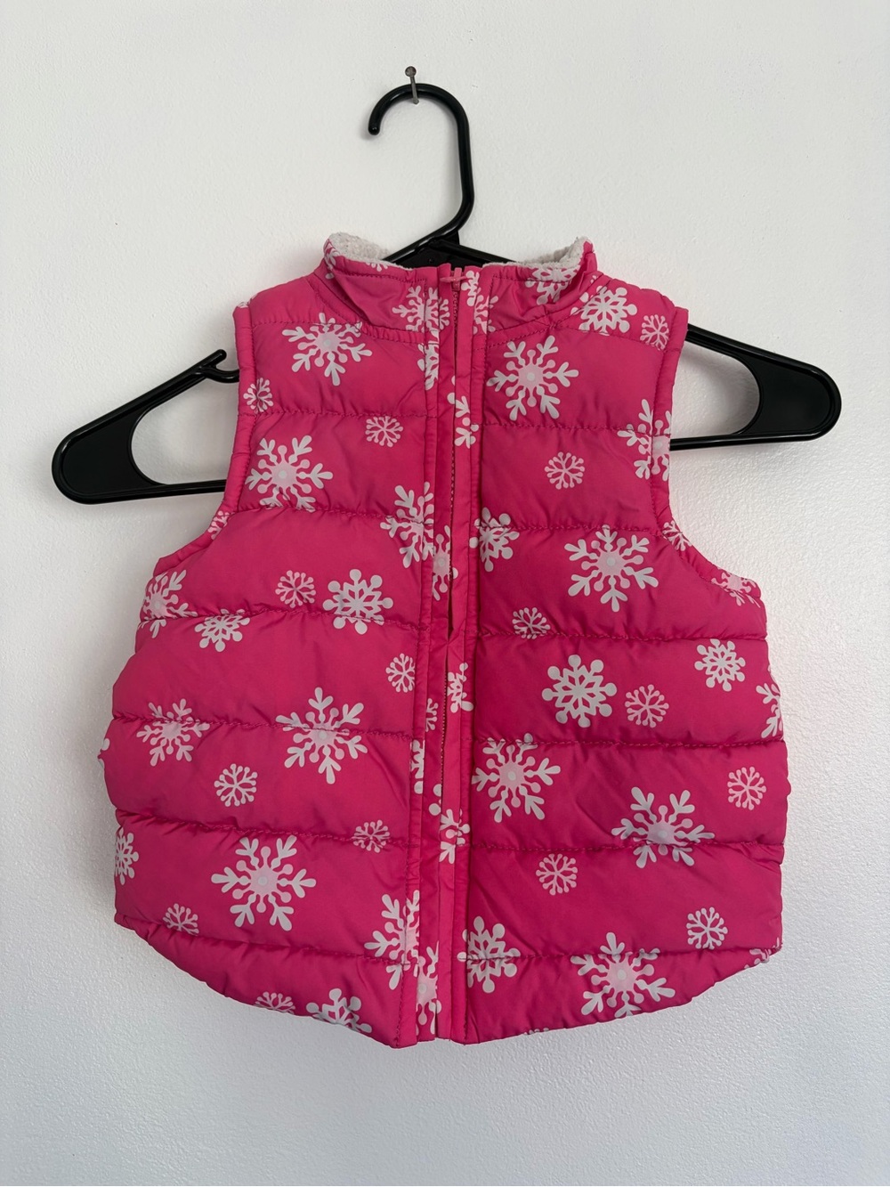 Gymboree Hot Pink Snowflake Quilted Vest
